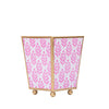 Lottie Enameled Square Cachepot Planter - Pink