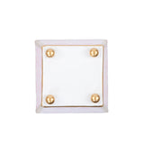 Lottie Enameled Square Cachepot Planter - Pink