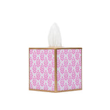 Lottie Enameled Tissue Box Cover - Pink