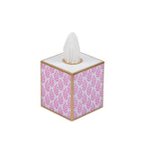 Lottie Enameled Tissue Box Cover - Pink