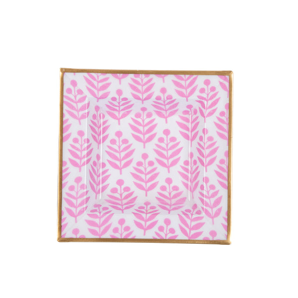 Lottie Enameled Tori Trinket Tray - Pink