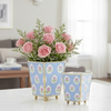 Daphne Enameled Square Cachepot Planter