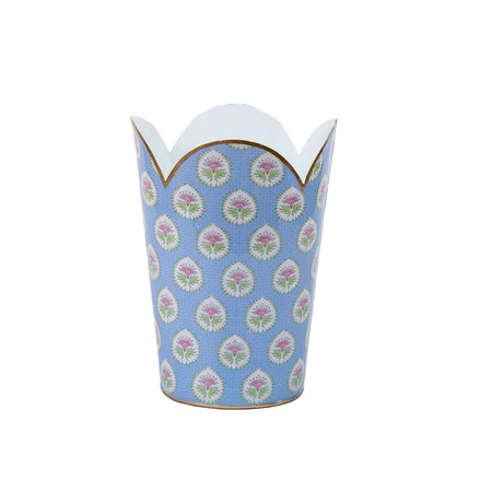 Mattie Round Cachepot Planter Light Blue