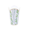Emma Stripe Enameled Tulip Wastebasket - Blue & Green