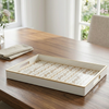 Emma Stripe Enameled Rectangular Tray 10x15