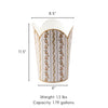 Emma Stripe Enameled Tulip Wastebasket