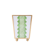 Clarabelle Enameled Square Cachepot Planter - Green