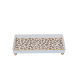 Cream Leopard Enameled Oliver Tray 8x12 - Cream & Brown