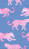 Pink Leopards Luxe Ruffled Pajama Summer Set - Blue & Pink