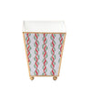 Garland Twist Enameled Square Cachepot Planter