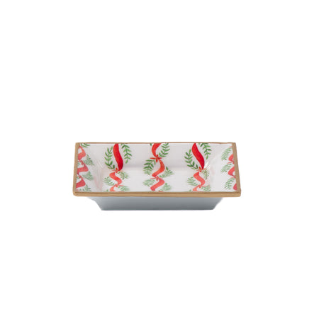 Bow Trellis Enameled Tori Trinket Tray