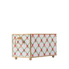 Bow Trellis Enameled Rectangular Cachepot Planter 6x12