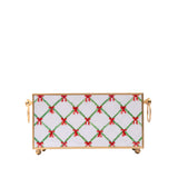 Bow Trellis Enameled Rectangular Cachepot Planter 6x12