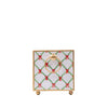 Bow Trellis Enameled Rectangular Cachepot Planter 6x12