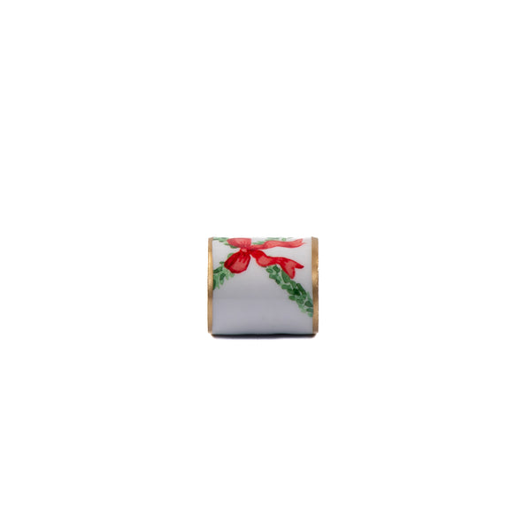 Bow Trellis Enameled Napkin Ring (4pk)