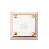 Scallops Enameled Square Cachepot Planter - Red