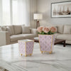 Monticello Enameled Square Cachepot Planter