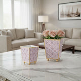 Monticello Enameled Square Cachepot Planter