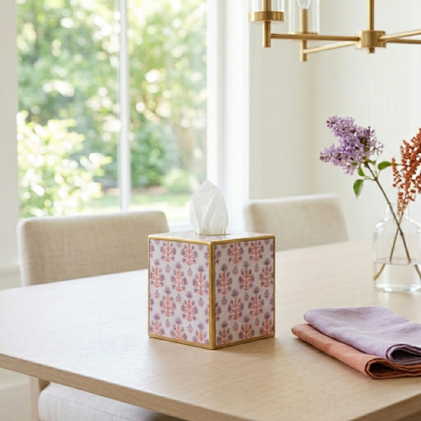 Penny Enameled Tissue Box Cover