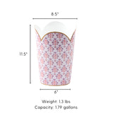 Penny Enameled Tulip Wastebasket