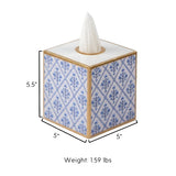 Marigold Lattice Enameled Tissue Box Cover