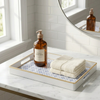 Marigold Lattice Enameled Rectangular Tray 10x15