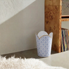 Marigold Lattice Enameled Tulip Wastebasket