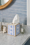 Pomegranate Enameled Tissue Box Cover