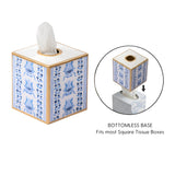 Pomegranate Enameled Tissue Box Cover