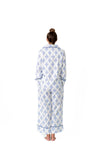 Marigold Luxe Sateen Full Pajama Set - Blue