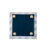Brush Stripe Enameled Square Cachepot Planter