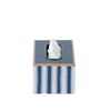 Brush Stripe Enameled Rectangular Tissue Box Cover