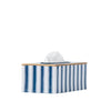 Brush Stripe Enameled Rectangular Tissue Box Cover