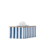 Brush Stripe Enameled Rectangular Tissue Box Cover