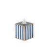 Brush Stripe Enameled Tissue Box Cover