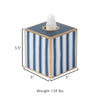 Brush Stripe Enameled Tissue Box Cover