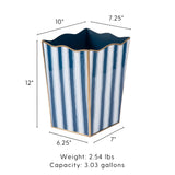 Brush Stripe Rectangular Classic Wastebasket