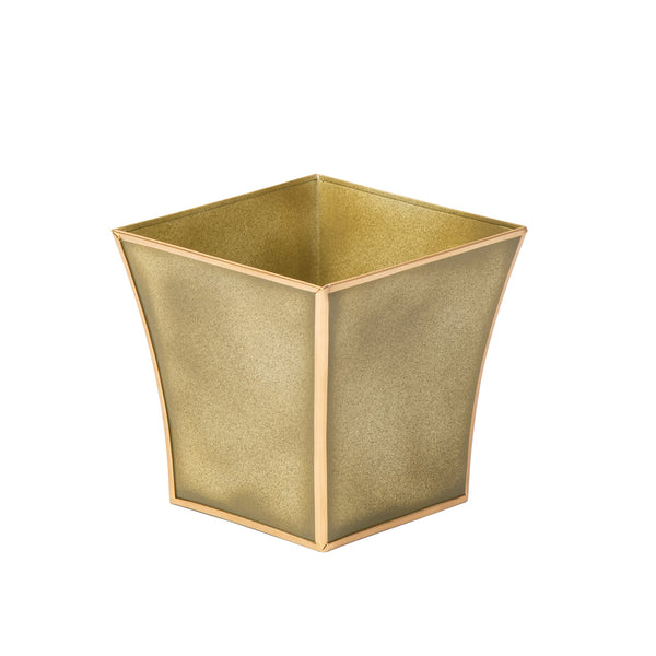Vintage Stucco Square Fluted Cachepot