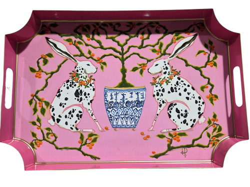 Bunnies Enameled Jaye Tray