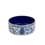 Kyoto Pagoda Pet Bowl - White & Blue