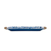 Kyoto Pagoda Enameled Sasha Tray - White & Blue