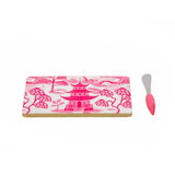 Kyoto Pagoda Amelia Cutting Board Set - White & Pink