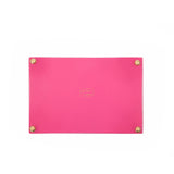 Kyoto Pagoda Enameled Oliver Tray 8x12 - White & Pink