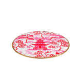 Kyoto Pagoda Enameled Charger (4pk) - White & Red