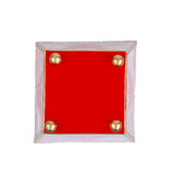 Kyoto Pagoda Enameled Square Cachepot Planter 6 - White & Red