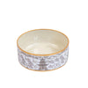 Kyoto Pagoda Pet Bowl - Small - White & Taupe