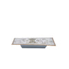 Kyoto Pagoda Enameled Tori Trinket Tray - White & Taupe