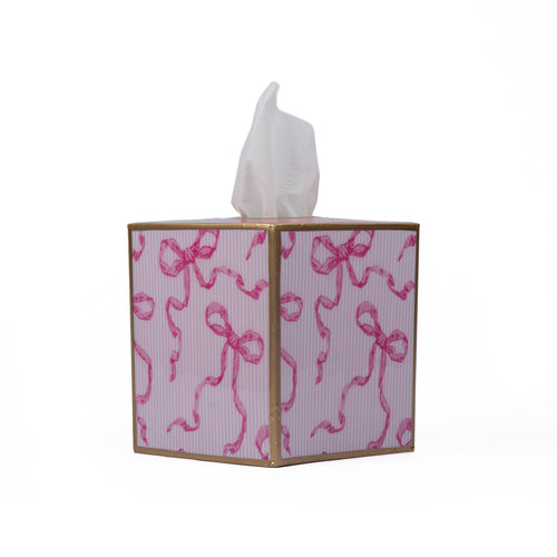 Ribbons of Hope Enameled Tissue Box Cover