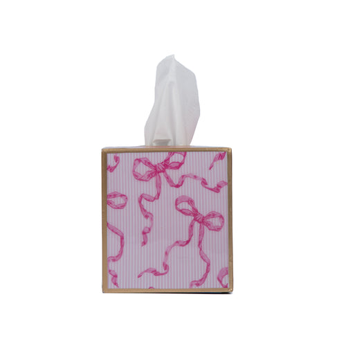 Ribbons of Hope Enameled Tissue Box Cover