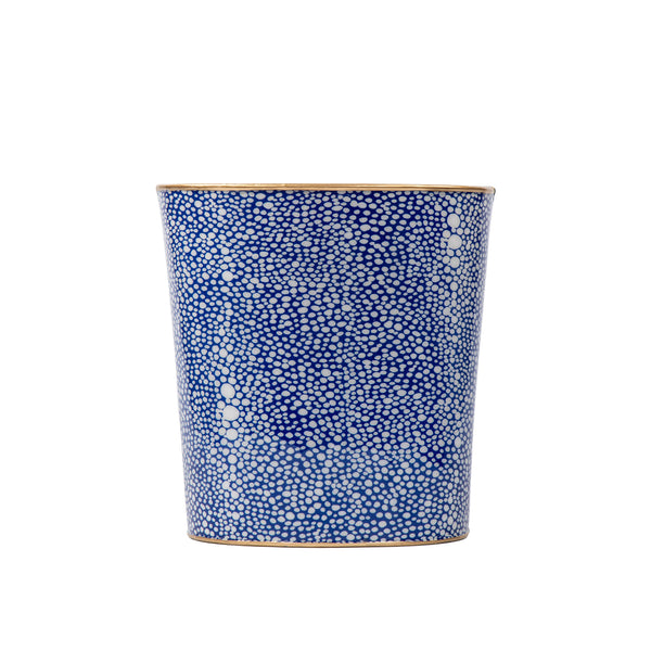 Shagreen Enameled Oval Wastebasket